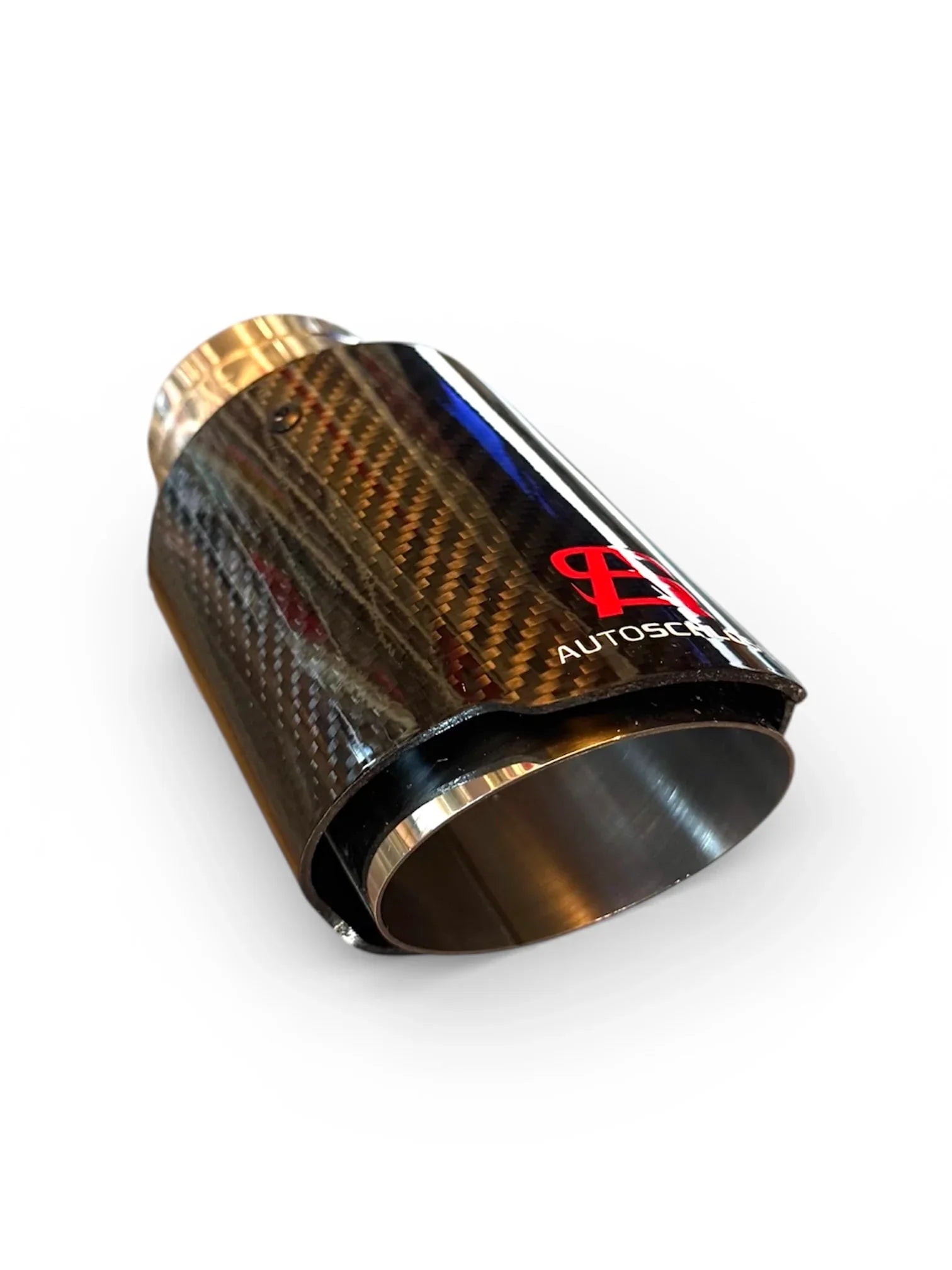 Autoschloss Exclusive Exhaust Tip | Real Carbon Fiber & Stainless Steel | Akrapovic Style