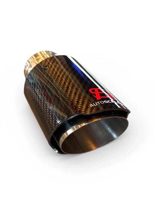 Autoschloss Exclusive Exhaust Tip | Real Carbon Fiber & Stainless Steel | Akrapovic Style