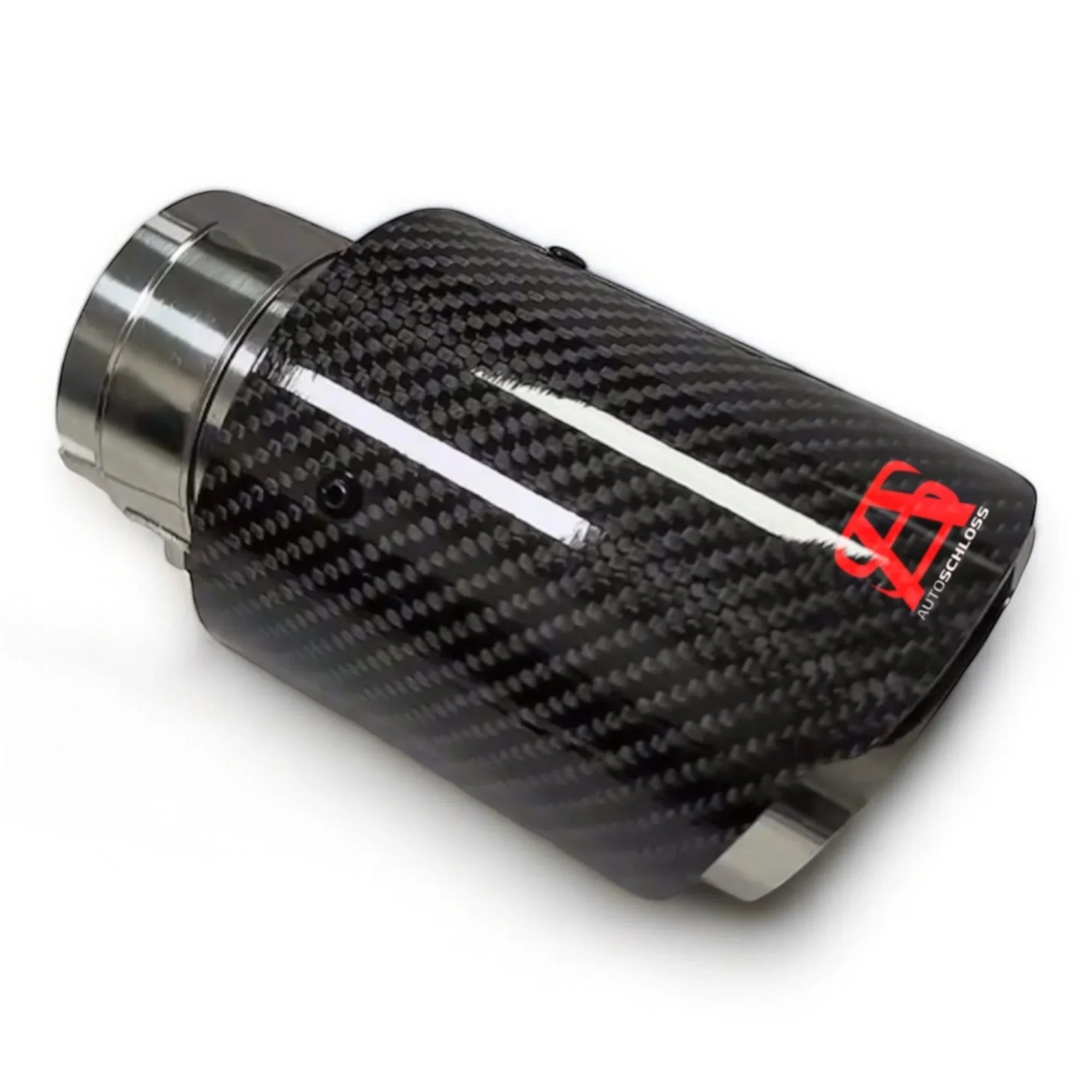 Autoschloss Exclusive Exhaust Tip | Real Carbon Fiber & Stainless Steel | Akrapovic Style